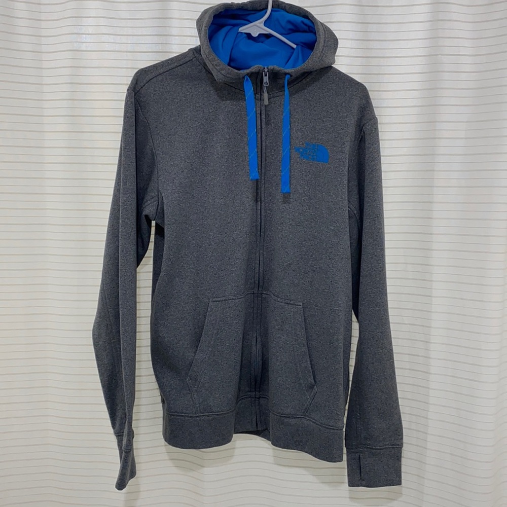 The north face, zip up, sweatshirt